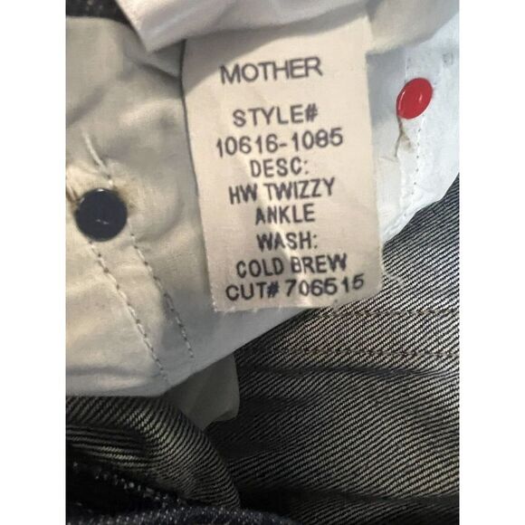 New Mother Snacks ! High Rise Twizzy Ankle Jeans in Cold Brew Size 30 - Picture 10 of 11